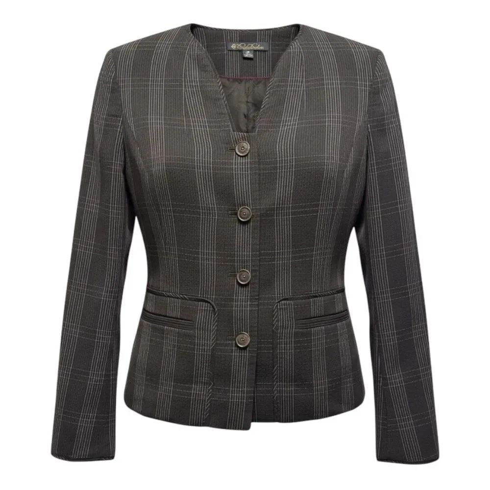 Brooks Brothers Striped Collarless Blazer Size 4P